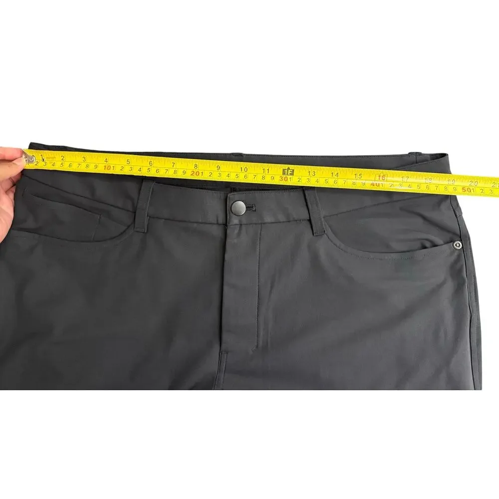 Lululemon ABC Slim Fit 5 Pocket Pant Mens 36x29 Black Warpstreme Stretch Casual